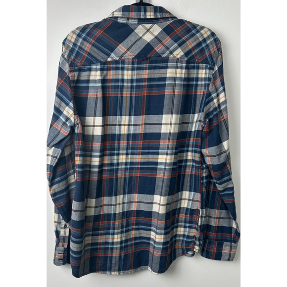 Guess Mens M Logan Regular Fit Blue Plaid Long Sleeve Button Up Shirt LS C16 - Picture 5 of 7